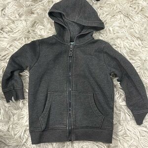 Gray zip up hoodie size 3T